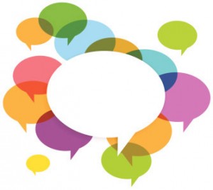 Colorful speech bubbles